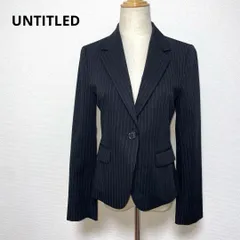 UNTITLED アンタイトル 黒 ストライプ テーラードジャケット 3 ウール