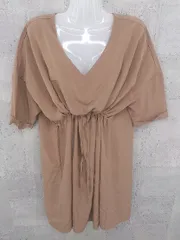 ◇ KBF アーバンリサーチ 半袖 ミニ ワンピース サイズFREE ブラウン レディース 【中古】 【1002800933846】