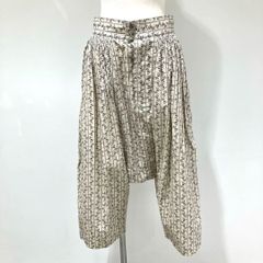 TI-P012 タオ コムデギャルソン tao COMME des GARCONS 綿ブロード 小花柄プリント サルエルパンツ 生成×黒 Sサイズ 2022年S/S