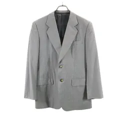 イヴサンローラン ベストライナー付 ストライプ テーラードジャケット グレー系 YVES SAINT LAURENT 2点セット メンズ 【中古】  【231022】のサムネイル