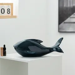 クジラのオブジェ 躍動感たっぷり!荒波を乗り越えて前進するあなたに!