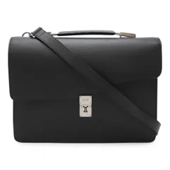 美品　クリスチャンディオール トロッター PVC レザー　ビジネスバッグ　黒 Christian Dior ディオール トロッター オーバル PVC レザー