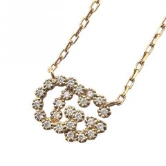 【売り尽くし】 グッチ ネックレス レディース GGランニング ペンダント ジュエリー アジャスター付き アクセサリー GUCCI K18ゴールド    ダイヤモンド ゴールド 約4.4g 美品【中古品】