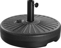 seacall パラソルベース 注水式 丸型 パラソルベース 直径51 CM 量 3kg スタンド ブラック 転倒防止用重石 台座 移動も簡単 屋外広場のコーヒープールガーデンカフェ用