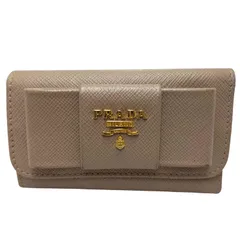 プラダ PRADA サフィアーノ フィオッコ レザー リボン 6連 キーケース レディース 表記無 