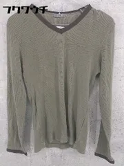 ◇ UNITED ARROWS ユナイテッドアローズ Vネック 長袖 Tシャツ カットソー サイズM カーキ レディース  【1002800356768】