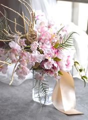 和モダン☆ゴールド煌めく華やかな和装ブーケ☆ウェディングブーケ