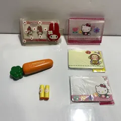 平成レトロ サンリオ メモ帳 シール カードケース ハンコ まとめ売り ハローキティ他　　(管理番号：OKU10463/C1-60)
