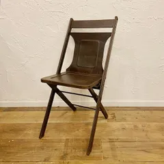 アメリカ ヴィンテージ フォールディングチェアチェア 20’s 30’s 折りたたみ アイアン インダストリアル 椅子 アメリカン 【B3184】