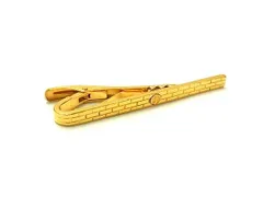■美品■ dunhill ダンヒル ネクタイピン タイクリップ アクセサリー ビジネス 紳士 メンズ ゴールド系 DH9710