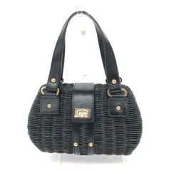 Harrods ハロッズ かごバッグ ハンドバッグ ブラック レディース