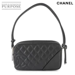 新品同様 シャネル CHANEL カンボンライン ショルダー バッグ ラムスキン ブラック A25175 Cambon Line Shoulder Bag 90286930