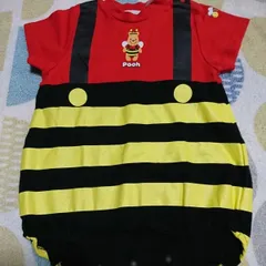 80cm POOH プーさん 蜜蜂ロンパース つなぎ  美品