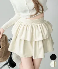 フリルティアードミニスカート ショート丈