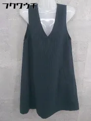 ◇ Lugnoncure ルノンキュール Techichi テチチ ストライプ柄 ノースリーブ 膝丈 ワンピース サイズM ネイビー レディース 【中古】 【1002798455269】のサムネイル