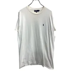 POLO RALPH LAUREN 半袖 ロゴTシャツ XLサイズ ポロラルフローレン ホワイト 刺繍 コットン 古着卸 アメリカ仕入 t2407-3484