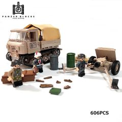 ESシリーズ ドイツ RSO/01 PaK35/36付属 ブロック戦車 ミリタリー 戦車 パンツァーブロックス