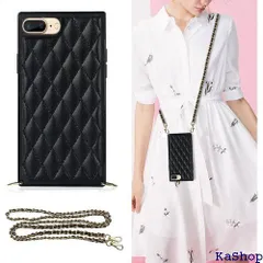 iPhoneSE 2世代 2020 /iPhoneSE ケース アイフォン SE3 ケース ストラップ 金属チェーンン iphonese3 スマホケース 付きの専属ストラップ同梱なのでファスナースタイル iphone se 2022 ケー - ブラック 115