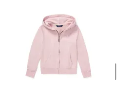 ポロ ピンク ガールズ ジップアップパーカー フード付き