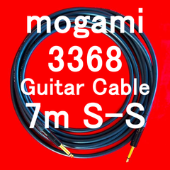 mogami 3368 Guitar Bass 高品位Cable w/ Neutrik Gold Plated Plug SS 7m