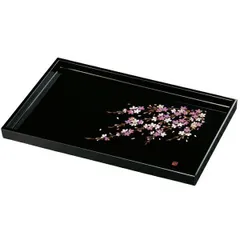 紀州塗り 尺６寸 長手盆 しだれ桜 お盆 トレー トレイ おぼん 日本製 国産