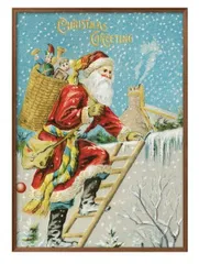 09008サンタクロース A3 サイズ ポスター アート おしゃれ 絵画 インテリア 北欧 イラスト マット紙 艶消し アートパネル 額 フレーム デザイン 壁掛け ギフト 新築祝い ディスプレイ 