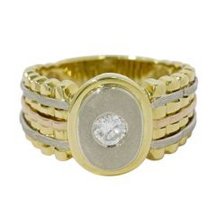 本物 ダイヤモンド 0.41ct 750 YG WG PG リング 指輪 22.5号 イエロー ホワイト ピンクゴールド アクセサリー ジュエリー 中古 【フォロー割】