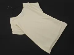 GLOBAL WORK グローバルワーク Vネック タックショルダー カットソー sizeL/オフホワイト ■◆ レディース