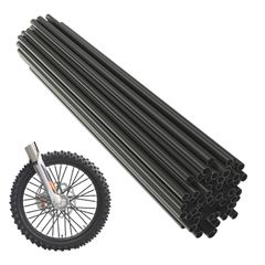 新品 バイク・自転車・オートバイ用 ホイールカバー 72本セット スポークカバー 前後輪対応 ブラック ドレスアップに最適
