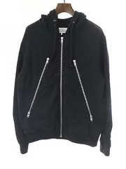 Maison Margiela メゾンマルジェラ 18AW 5ZIP SWEAT PARK ハの字ジップアップパーカー ブラック 48のサムネイル