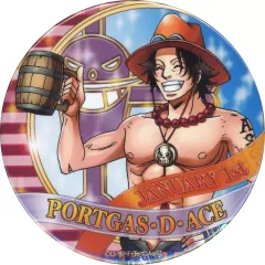 【中古】バッジ・ピンズ ポートガス・D・エース バースデイ記念缶バッジ(2019) 「ワンピース」 麦わらストア東京ワンピースタワー店限定