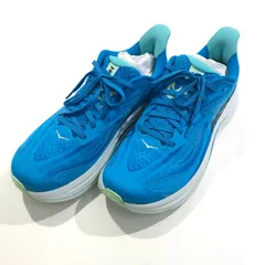 【七重浜80-6-071015nh】HOKA CLIFTON10／ホカ クリフトン10  1162032 ブルー スニーカー【中古】【メンズ】