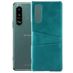 Xperia 5 III ケース SO-53B SOG05 XQ-BQ52 エクスペリア5 マーク3  カード収納 レザー スマート ケース 【Color】 ピーコックグリーン