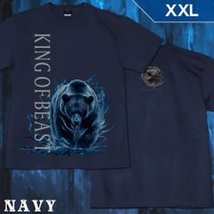GENJU XXLサイズ 熊 ベア アニマル メンズ クール かっこいい Tシャツ 半袖 King of Beast