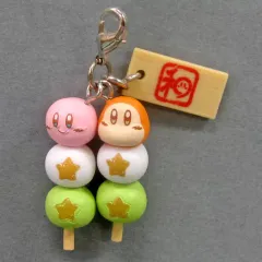 【中古】キーホルダー・マスコット(キャラクター) カービィ＆ワドルディ(団子) ちょこんと和菓子かーびぃチャーム 「一番くじ 星のカービィ ふわふ和コレクション～ぽよぽよ日和～」 F賞