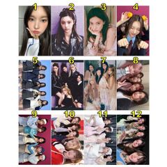 K-POP グッズ ILLIT アイリット YUNAH ユナ トレカ 風 フォトカード １２枚セット  メール便 オリジナル 韓流 アイドル トレーディングカード 推し活 オタ活 デコ スマホ