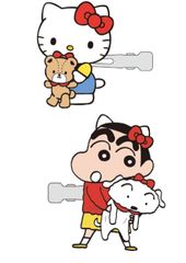 トーシンパック クレヨンしんちゃん×サンリオキャラクターズ クレヨンしんちゃん 前髪クリップ（しんちゃん／ハローキティ） K1-HP101