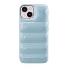 iPhone11 12 12PRO 13 14 15 15PRO 16 ケース スマホカバー ダウンジャケット ブルー