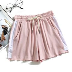 ☆ Pink ☆ Size M ☆ Shorts with side stripes yspants5199 Women's shorts, shorts with side stripes, short pants, bottoms, trousers, loungewear, sleepwear, dance, cheerleading, gym, fitness, yoga, sports