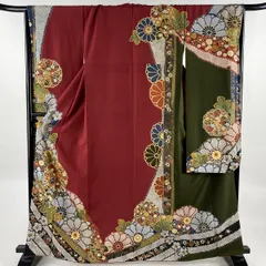 飾棚花文様 正絹 着物“松竹梅や菊、桜や鳳凰を贅沢に飾る結び