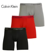 カルバンクライン ボクサーパンツ メンズ セット 3枚 前閉じ 下着 Calvin Klein ck ロング s m l xl ブラックレッドセット 正規品 新品 男性 510365 