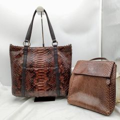 【❗️✨ユニセックス✨❗️】Bag Liore ✨パイソン調🌟2WAYバッグ✨トート👜T55193A ❗️