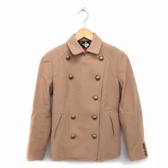 ドーリーガールバイアナスイ DOLLY GIRL by ANNA SUI ジャケット コート アウター ステンカラー ウール ダブル 無地 2 ライトブラウン 茶 /NT7