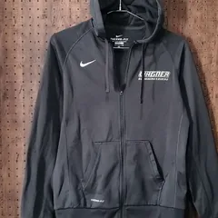 NIKE ナイキ　THERMA-FIT　「WAGNER SWIMMING & DIVING 」ワンポイント刺しゅう　フルジップパーカー　指穴　内側起毛　サイズＬ