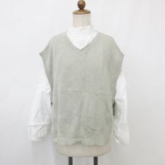 セオリーリュクス theory luxe New Saxony Seine ウールプルオーバーブラウス 長袖 038 グレー /ES ■OS レディース セオリーリュクス theory luxe New Saxony Seine ウールプル