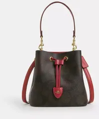 COACH    コーチ　ローアン     バケット    バッグ・マキシ シグネチャー キャンバス