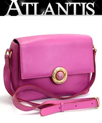 セリーヌ CELINE ヴィンテージ ショルダーバッグ レザー ピンク 【69115】