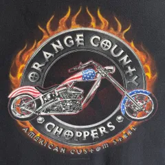 USA製 TENNESSEE RIVER バイク オートバイ オレンジカウンティチョッパーズ 半袖Tシャツ 黒 ブラック XLサイズ No.G287