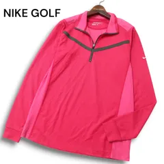 【美品】NIKE GOLF ナイキ ゴルフ 通年 DRI-FIT 吸汗速乾 ロゴ★ 長袖 ハーフジップ プルオーバー シャツ  Sz.M メンズ