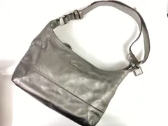 コーチ　COACH　ショルダーバッグ　ハンドバッグ　レザー　シルバーカラー　送料無料